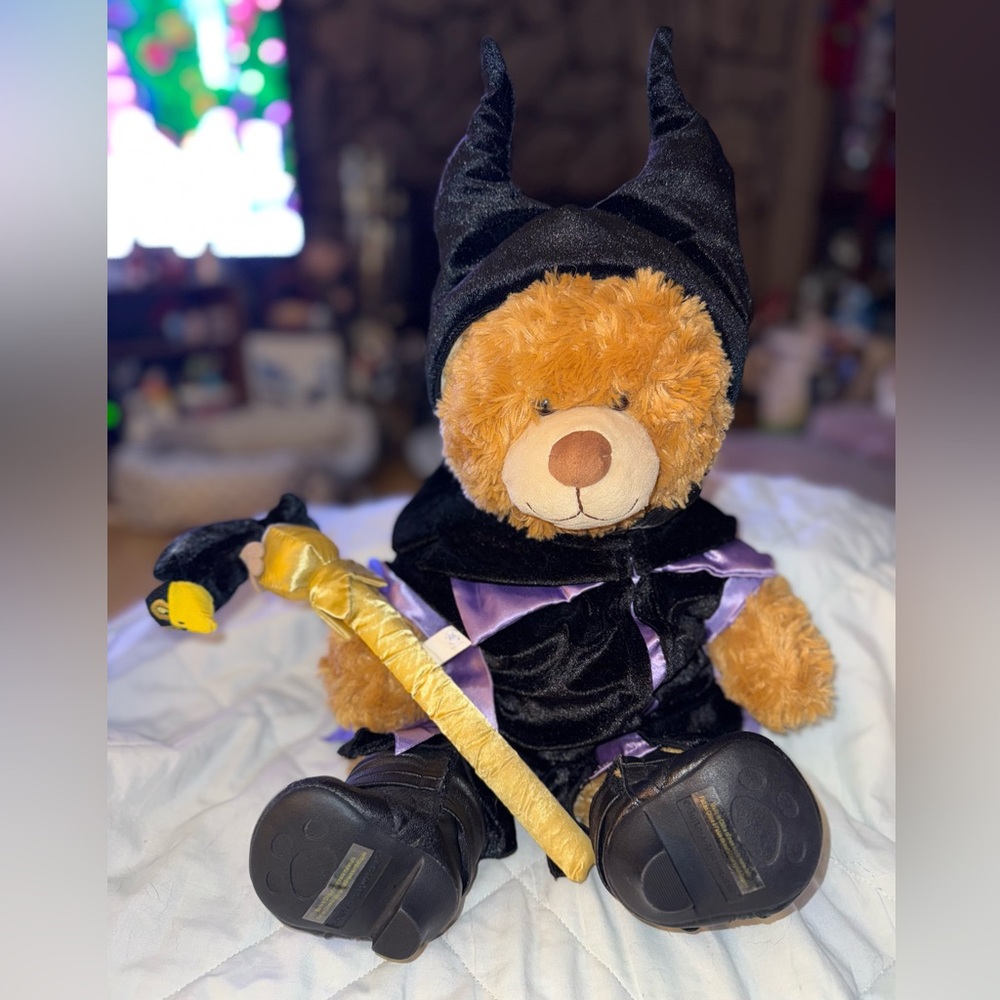 RARE Build A Bear 2011 Maleficent Dress w/ Hood Outfit [Disney Villains Costume]